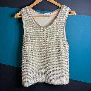 Marled Cream Knit Top